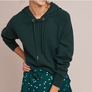 MOTH Anthropologie Green Lania Hooded Sweater NWT